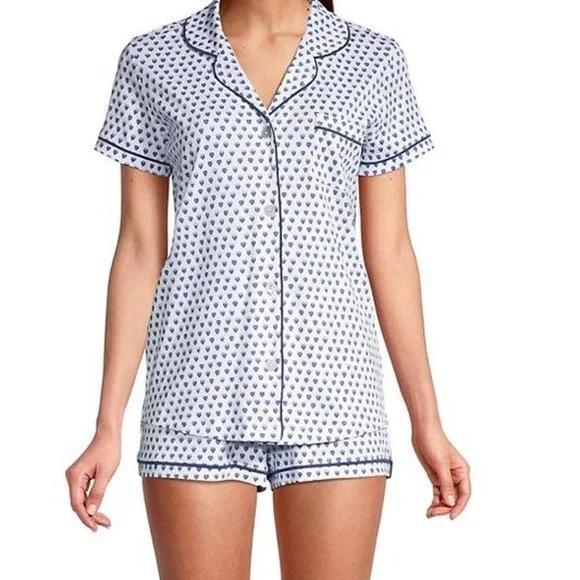 roller rabbit pajamas blue hearts size